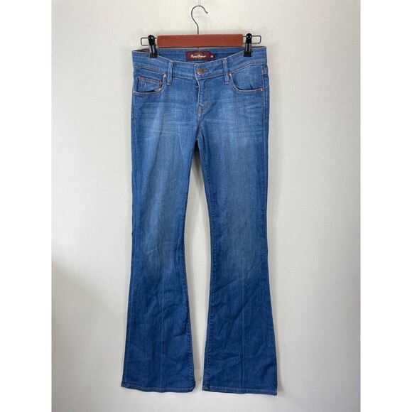 Raven Denim Womens Size 26 Medium Wash Boot Cut Jeans‎ Stretch Low Rise Retro - Picture 1 of 11